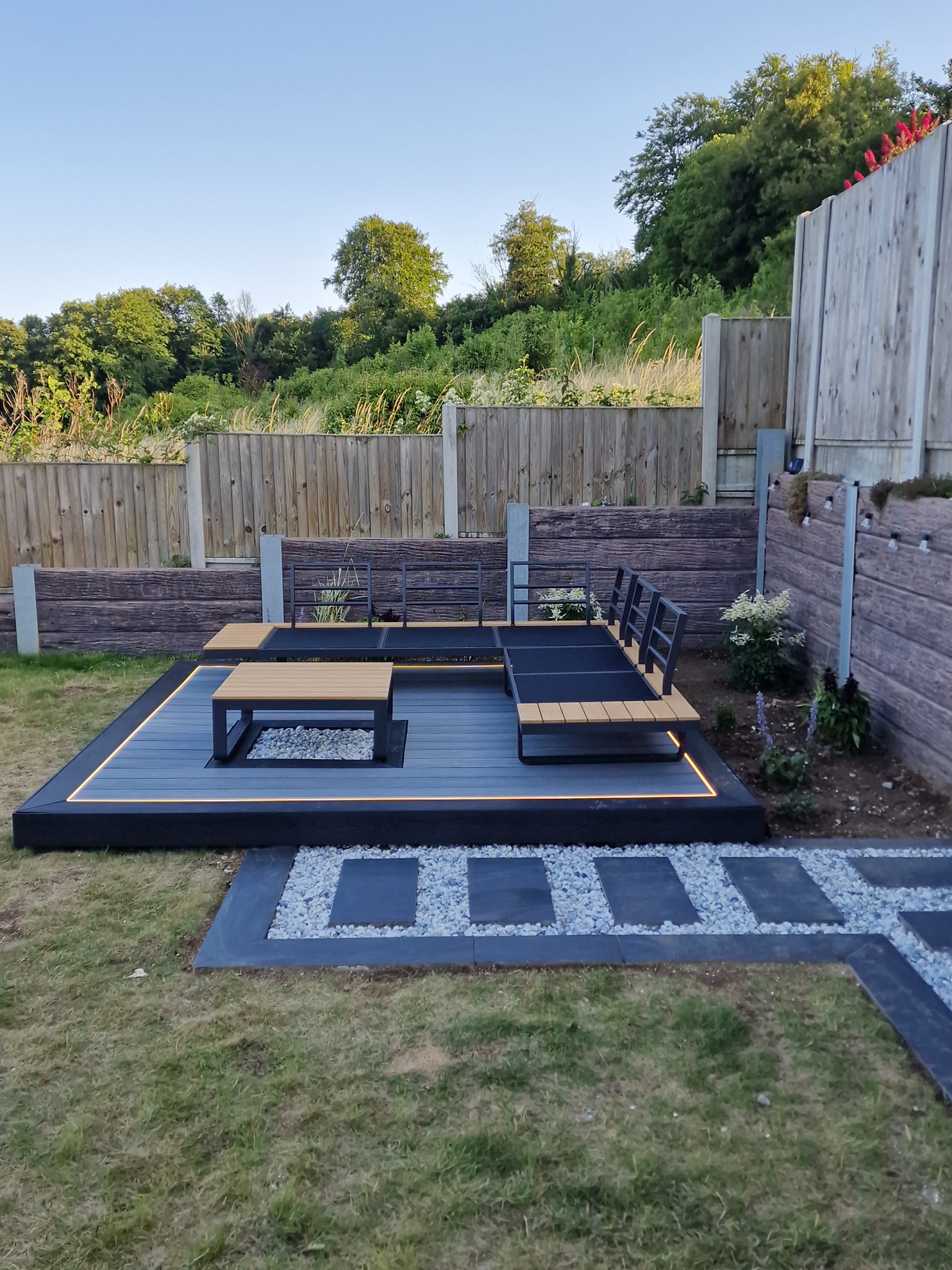 Decking installation and gravel path Dover, Kent
