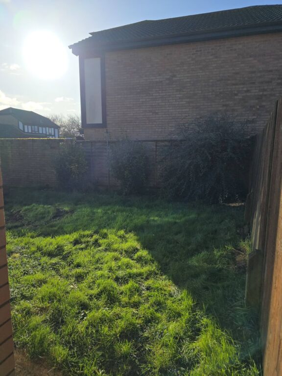 Before image for new lawn and patio garden landscaping New Romney, Kent